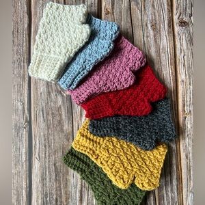 Handmade Crochet Fingerless Gloves Set